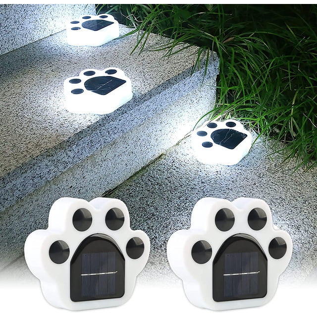 Solarleuchten für den Garten im Freien, LED-Außenbodenleuchten für Wege, Rasen, Hof, 2er-Pack Stufenleuchten für Landschaft, Dekorationen