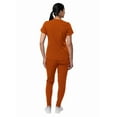 thumbnail image 2 of Adar Pro Modern Athletic Scrub Set For Women - Modern V-Neck Scrub Top & Yoga Jogger Scrub Pants - P9500 - Cinnamon - 3X, 2 of 7