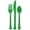 Green, variant on Premium Elegani Heavy Weight Plastic Disposable Cutlery Set - 80 pcs (40 Forks, 20 Spoons, 20 Knives) for Any Occasion-Purple