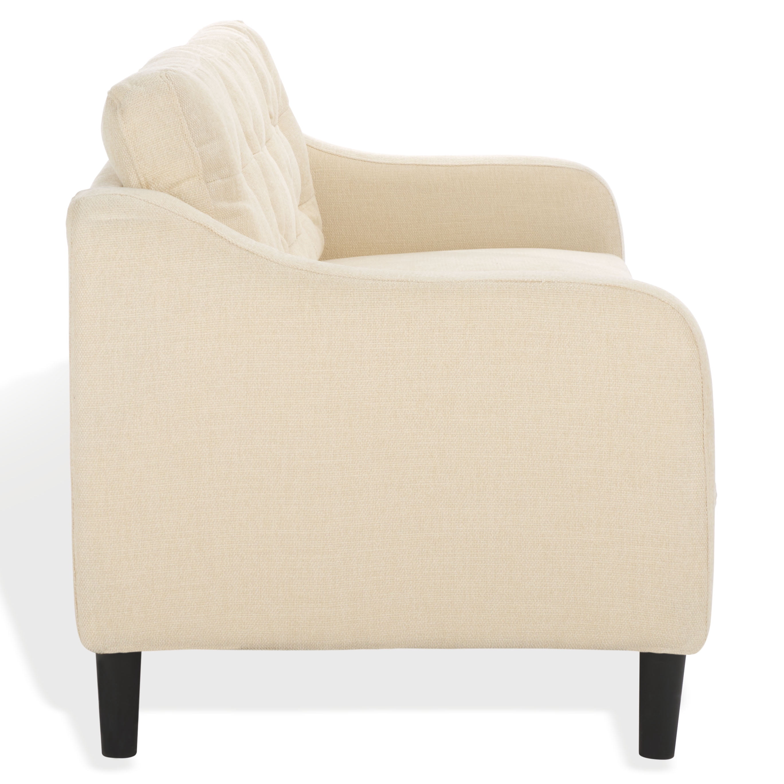 Safavieh Nathaniel Traditional Tufted Back 3 Seater Sofa, Cream