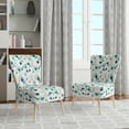 thumbnail image 2 of Designart "Enchanted Mystic Polka Dots" Blue Polka Dots Upholstered Accent Chair - Modern Arm Chair For Living Room, 2 of 5