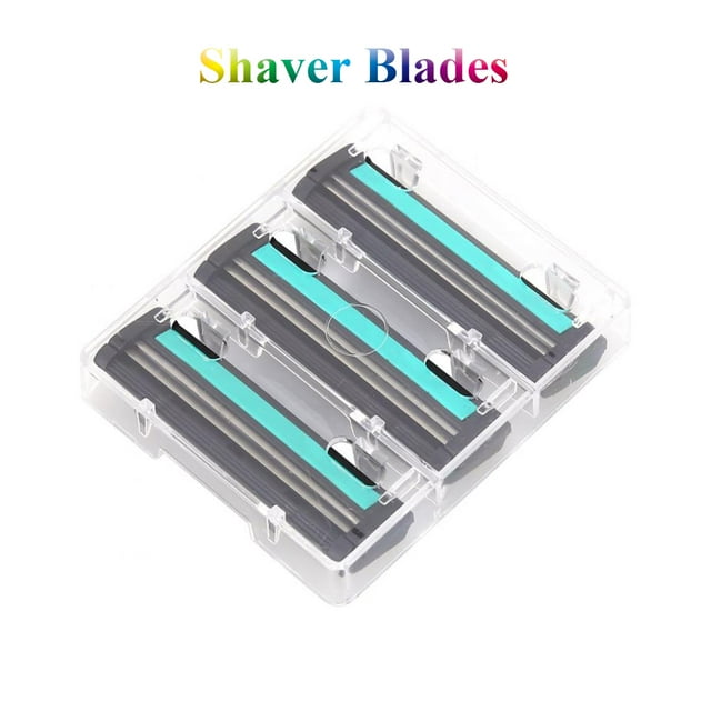 Lame 3 Pcs Rasoir pour le Visage pour Hommes Lames Aiguiseur 2 Couches
