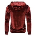 thumbnail image 3 of Sudadera con capucha de terciopelo para hombre, sudadera con bolsillo, informal, para uso diario, para vacaciones, ropa deportiva Pompotops  oipoqjl17604, 3 of 4