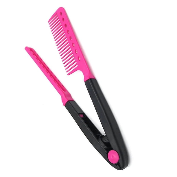 Peine para dar volumen al cabello con diseño plegable en forma de V y cerdas suaves para desenredar.
