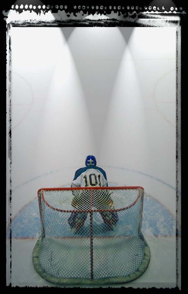 Hockey Goalie In Crease Canvas Art Don Hammond Design Pics 11 X Hockey Goalie In Crease Canvas Art