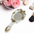 thumbnail image 7 of Vintage Resin Mirror Pattern Decorative Mirror Oval White, 7 of 7