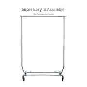 Better Homes & Gardens Heavy Duty Garment Drying Clothes Rack - Adjustable Height, Folding, Rolling, Metal, Silver - Closet Organization