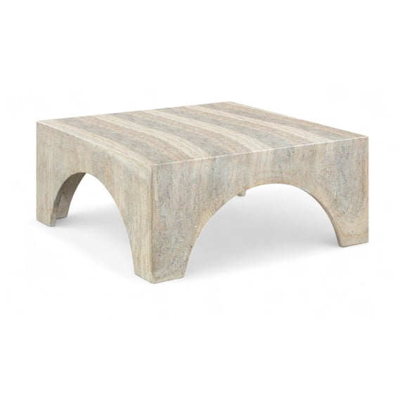 Meridian Furniture Renza Travertine Concrete Indoor / Outdoor Coffee Table
