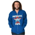 thumbnail image 5 of USA American Patriotic Papa Smurf Zip Hoodie Sweatshirt Men Brisco Brands S, 5 of 6