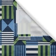 thumbnail image 3 of Ambesonne Geometric Kitchen Curtains, Mosaic Checks Pattern, 55"x45", Lime Green Pale Blue, 3 of 3