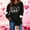 Black, variant on Itsame Long Sleeve Heart T-Shirts Women's Valentine's Sweatshirt Loose Crew Neck Tops White Size XS