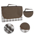 thumbnail image 3 of Unique Bargains Picnic Blanket Waterproof Beach Mat Lightweight with Handle Brown White, 3 of 7