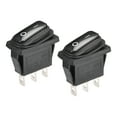 thumbnail image 1 of Interruptor de palanca impermeable negro Unique Bargains para barco, coche, marino, 3 pines ON/ON AC 250V/15A 125V/20A, 1 of 4
