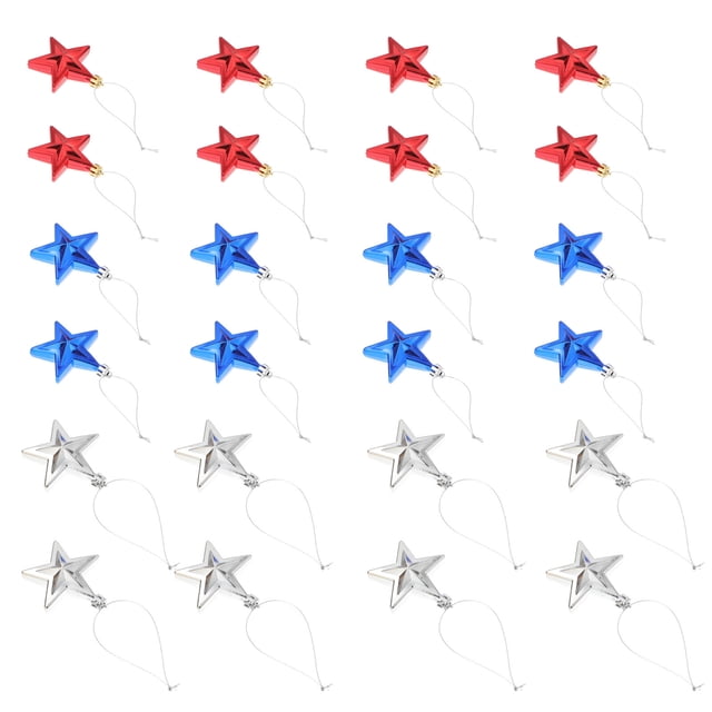 KAKOWELY 24 colgantes con diseño de pentagrama para el Día de la Independencia (entrega aleatoria)