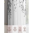 thumbnail image 6 of Grey Eucalyptus Sheer Curtains 84 Inch Length 2 Panels Set, Weeping Botanical Leaf Watercolor Voile Window Treatment Rod Pocket Curtains Sheers Drapes for Bedroom/Living Room/Kitchen 52"x84"x2, 6 of 7