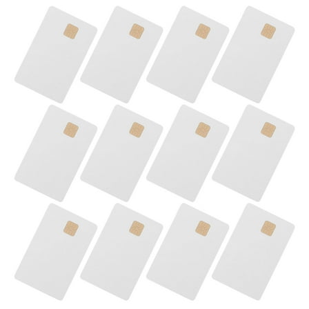IBASETOY 12Pcs Blank PVC Cards with Chip Easy to Use for Hotel and Office Entry