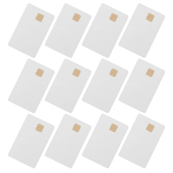 IBASETOY 12Pcs Blank PVC Cards with Chip Easy to Use for Hotel and Office Entry