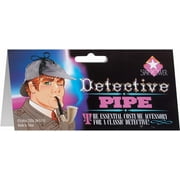 Star Power Toy Detective Pipe Costume Accessory, Black White, One Size