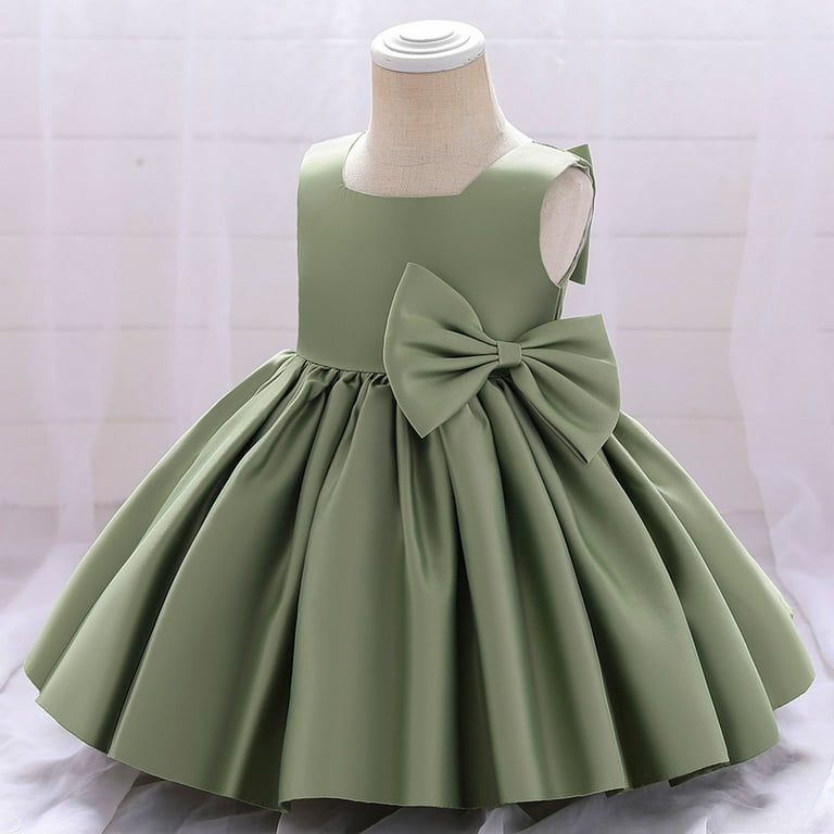 Green party dress hot sale for baby girl