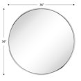 thumbnail image 2 of TEHOME Round Polised Nickel 36 inch, Silver Large Modern Round Bathroom Mirror for Vanity & Entrway, 2 of 11