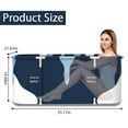 thumbnail image 2 of 55" Foldable Bathtub for Adult and Kids, Portable Family Sauna SPA Soaking Bath Tub, 2 of 8