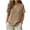 Khaki, variant on Summer Womens Tops 2025 Cotton and Linen Plus Size Casual Tops V-Neck Bandage Short Sleeve T-Shirts And Linen Blouse