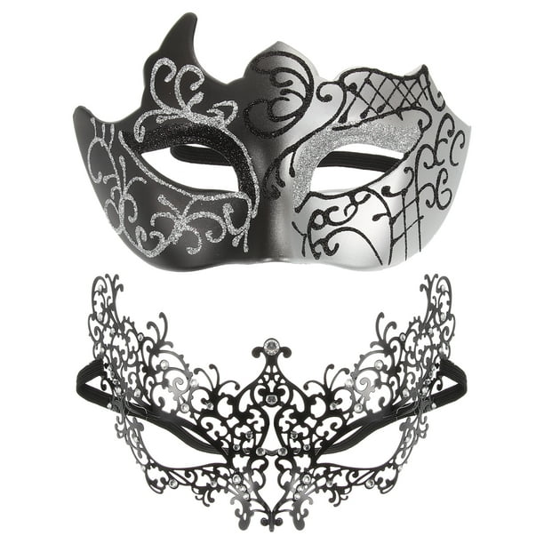 KAKOWELY 1 par de máscaras de baile de máscaras, máscaras de fiesta de cosplay, máscaras de carnaval, máscara decorativa para parejas