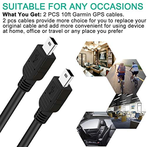 USB 10FT Cable Cord for Garmin Nuvi 250 255 750 760 1300 1350 1390T 1450 1490T 