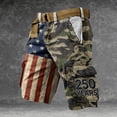 thumbnail image 2 of CONZONE Independence Day Mens Cargo Shorts Patriotic 4Th Of July Shorts For Men Casual Usa Flag Graphic 250 Years Freedom Shorts With Pockets, 2 of 3