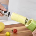 thumbnail image 3 of Taladro de verduras de acero inoxidable - Descorazonador de frutas y espiralizador de verduras Mango ergonómico con 4 tamaños para descorazonar y ahuecar..., 3 of 5