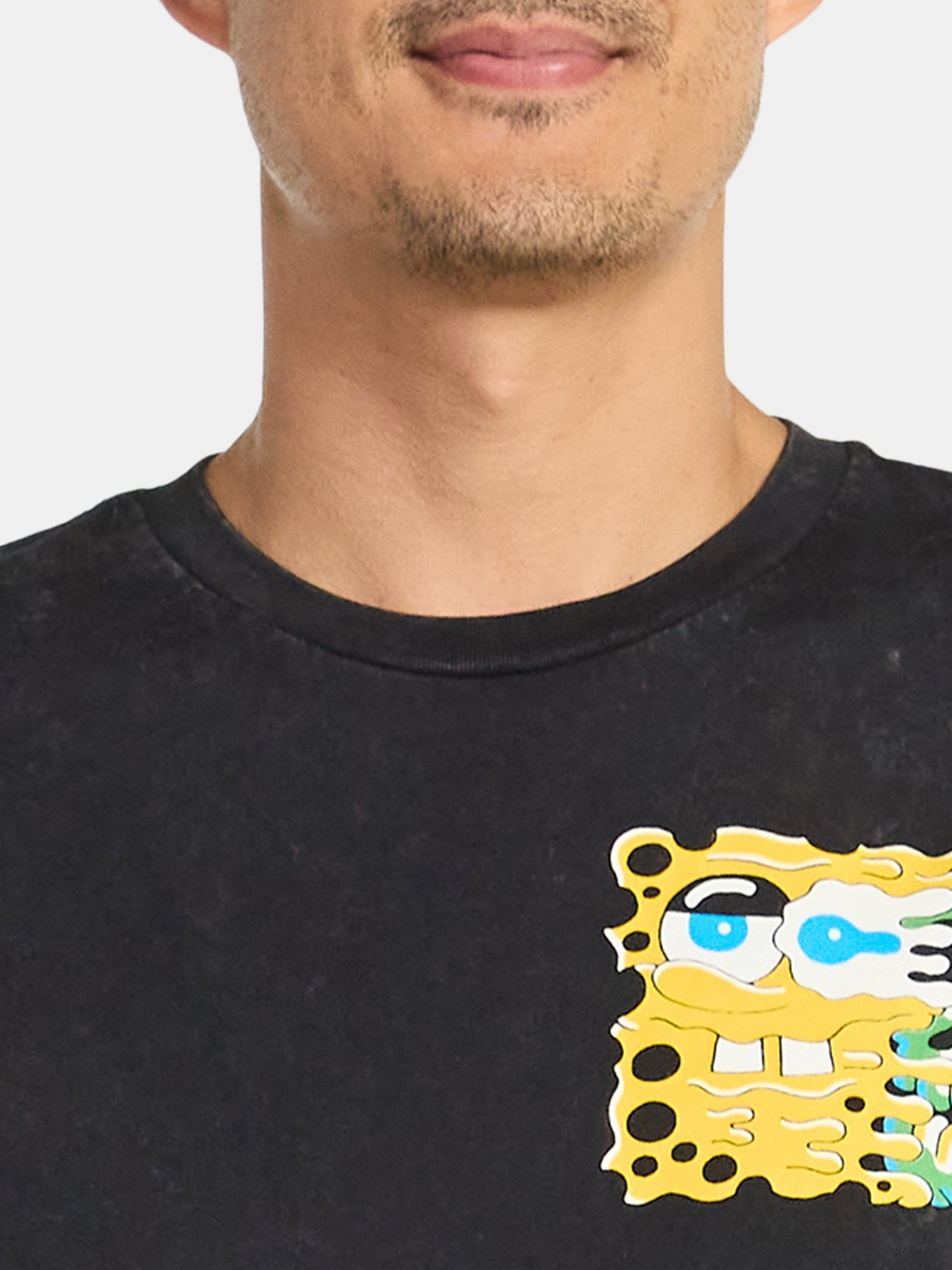 SpongeBob SquarePants Men's and Big Men's Melt Graphic Tee, Sizes S-3XL