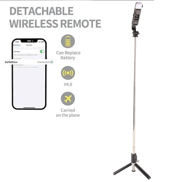 Bluetooth Camera Tripod,6 in 1 Wireless Rotatable Phone Holder Handheld Selfie Stick Best in its Class