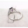 thumbnail image 3 of OM Jewels 1.50 Ct Heart Cut Lab Created Purple Amethyst Engagement Wedding Ring 14k White Gold Plated, 3 of 6