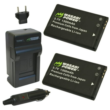 Wasabi Power Battery (2-Pack) and Charger for Midland BATT11L and Midland XTC-300 XTC-310 XTC-350 XTC300VP4 XTC310PS XTC350VP4