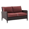 thumbnail image 1 of Crosley Kiawah Causeuse d'Extérieur en Osier, Couleur Sangria, 1 of 15