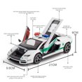 thumbnail image 4 of Amyove 1:24 Lambor 800 Police Car Model With Sound Light Simulation Alloy Pull-back Car Toy For Children Gifts, 4 of 6