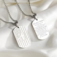 thumbnail image 5 of APSVO Silver Dog Tag Cross Necklaces for Men Boys to My Son Gifts from Dad American Flag Pendant Chain Catholic Christian Religious Birthday Graduation Fathers Day Jewelry Gifts Teen Him Kids Adults, 5 of 7