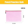 thumbnail image 2 of Bolsa de malla con cremallera Desiderio, bolsa de malla de plástico con cremallera, bolsa de almacenamiento de documentos impermeable para el hogar, la oficina y los viajes, roja, 2 of 5