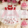 thumbnail image 3 of CAICJ98 Baby Girl Clothes Fall Winter Outfit Long Sleeve Ruffle Romper Plaid Skirt Bow Headband 3 Pcs Set (Red,12-18 Months), 3 of 6