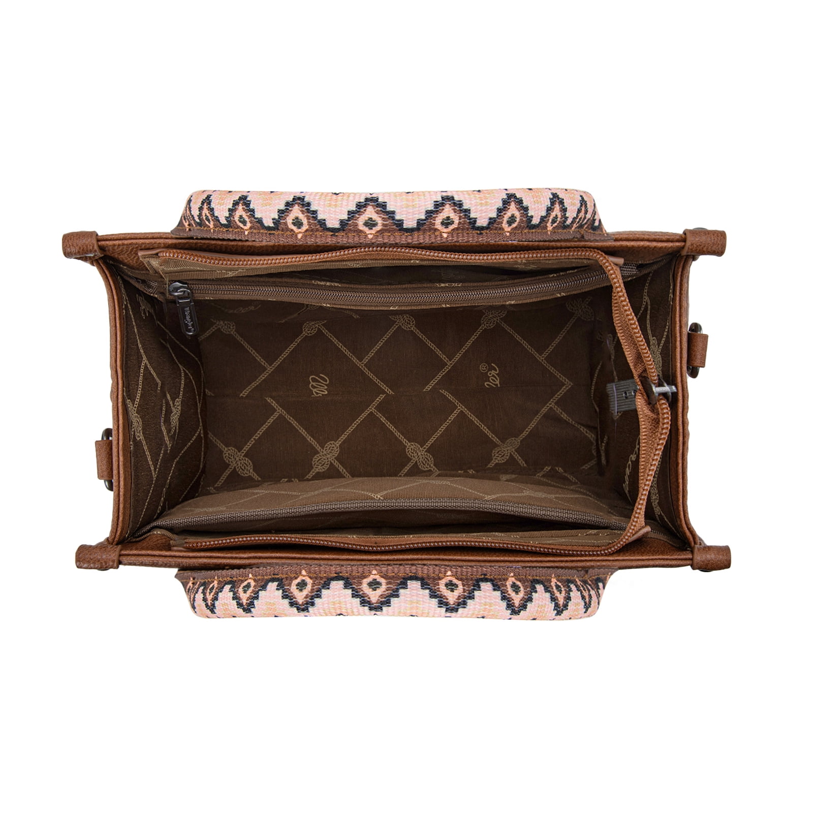 Wrangler Aztec Tote Bag for Women Boho Shoulder Purse, Cf-Dark brown