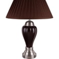 thumbnail image 5 of 27" Tall Ceramic Table Lamp, Urn-Shaped w/ Silver and Espresso finish, Shade, 5 of 5