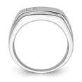 thumbnail image 2 of Sterling Silver Rhodium Plated Men's Polished Diam. Ring QR6467, 2 of 5
