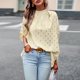 thumbnail image 4 of Blusa Mangas Largas Camisetas informales elegantes con manga de murciélago para mujer, camisetas de moda para ir al trabajo Ygjytge Beige T S para Mujer, 4 of 7
