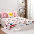 thumbnail image 3 of Btargot 3-piece Reversible Rainbow Sun Comforter Set Twin for Kids Cute Soft Starry Bedding Set, 3 of 11