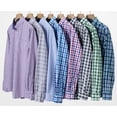 thumbnail image 7 of sogami Men's Plaid Shirt Casual Long Sleeve Button Down Gingham Shirt Regular Fit, 7 of 7