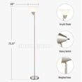 thumbnail image 5 of HonoDing 71"Floor Lamp  Adjustable Head Arcylic Shade Floor Light Satin Nickel, 5 of 6