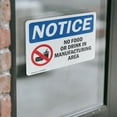 thumbnail image 4 of (2 Pack) No Food Or Drink In Manufacturing Area Sign, 4 of 7