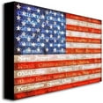 thumbnail image 2 of Trademark Fine Art "American Flag with States" Canvas Wall Art by Michelle Calkins, 2 of 2
