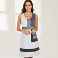 thumbnail image 5 of Viikei Sleeveless Dress Summer Dresses for Women Plus Size Dresses Clearance Casual Shift Geometric Print Dress O-Neck Sleeveless Mini Dresses, 5 of 9