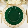 thumbnail image 2 of Balsa Circle 10 Hunter Green 11" Round Disposable Salad Dinner Plastic Plates Gold Wavy Trim Wedding Party Tableware, 2 of 8